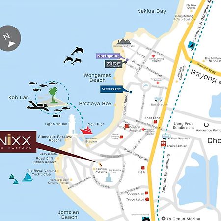 Sea View -High Floor 2 Bed Room Excellent Location Pattaya Exterior photo